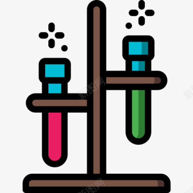 免扣66试管科学66线性颜色图标图标