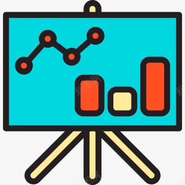 信息分析统计统计分析6线性颜色图标图标