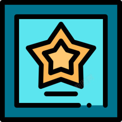 名气星光大道名气10线性颜色图标高清图片