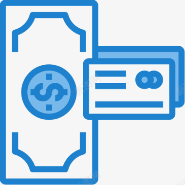 蓝色简单银行信用卡银行40蓝色图标图标
