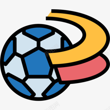 奥运足球素材足球足球25线性颜色图标图标