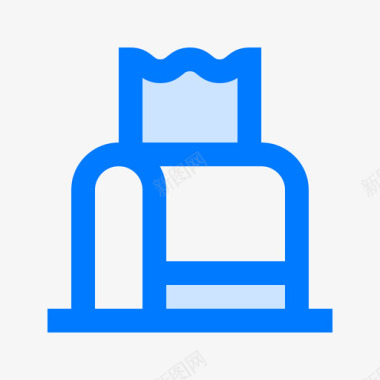 纸巾51号餐厅蓝色图标图标