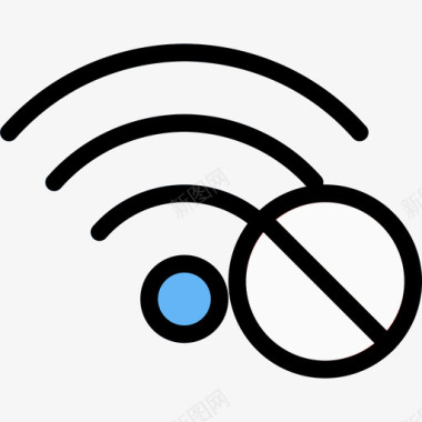 百分之30无Wifi网络30线性颜色图标图标