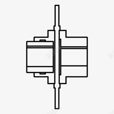 旋转素材联轴器连接重工业图标图标