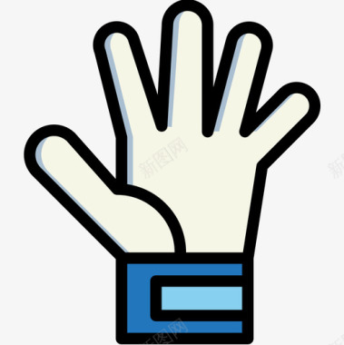 手套足球25线纹颜色图标图标