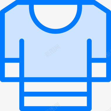 T恤橄榄球3蓝色图标图标