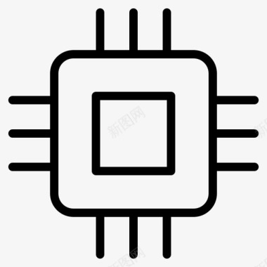 Intel芯片处理器芯片计算机图标图标