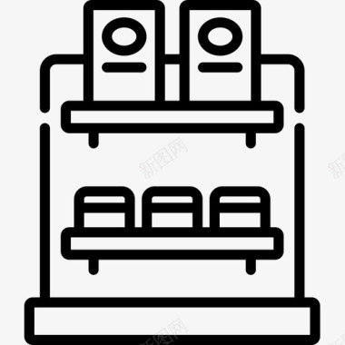 奶制品货架货架零售10直列图标图标