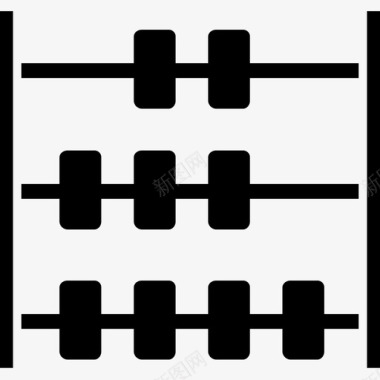 算盘矢量图算盘教育和学校2扎实图标图标