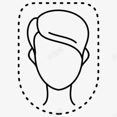 女性服装长圆形脸长方形脸脸型图标图标