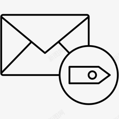 UI图标设计标记电子邮件信封标记消息图标图标