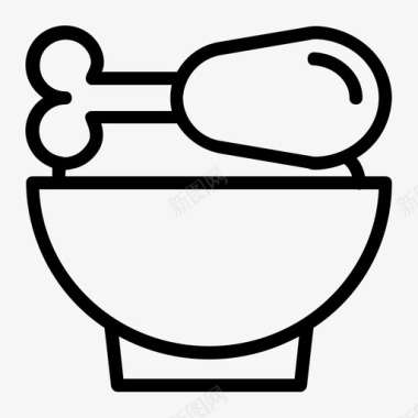 一碗米饭吃碗烹饪图标图标