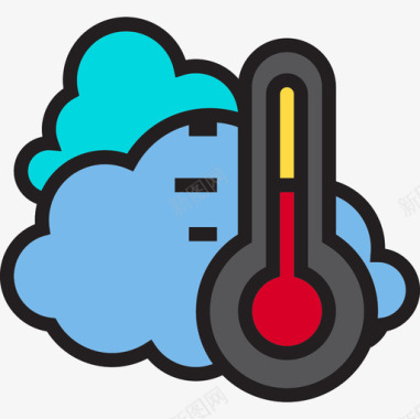 温度计温度计天气146线性颜色图标图标