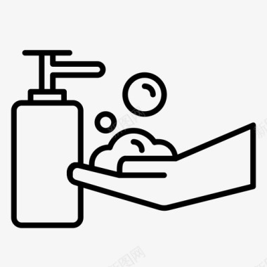 双十一海报洗手洗手液肥皂分配器图标图标