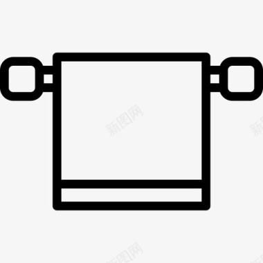 cad家装毛巾家装浴室直线型图标图标