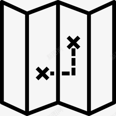 150地图行程150直线图标图标