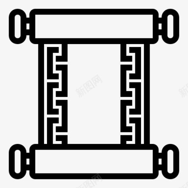 卷轴中国新年装饰品图标图标