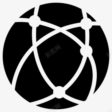全球系统互联网计算机网络连接图标图标