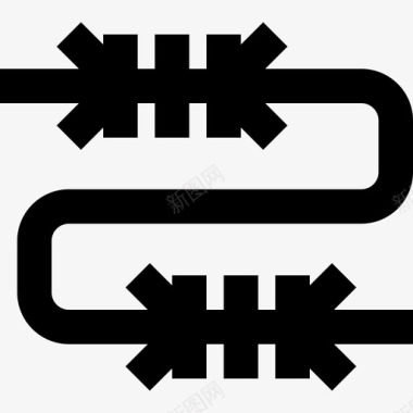 铁丝沙发带刺铁丝网西部5号直线型图标图标