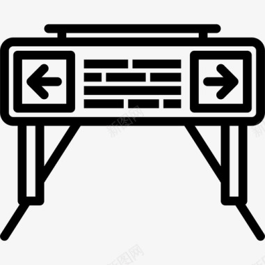 机场安全第一登机口机场50号直线型图标图标