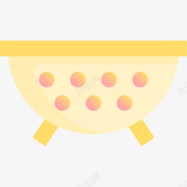 滤菜机烹饪55黄色图标图标