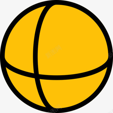 球体形状13线颜色图标图标