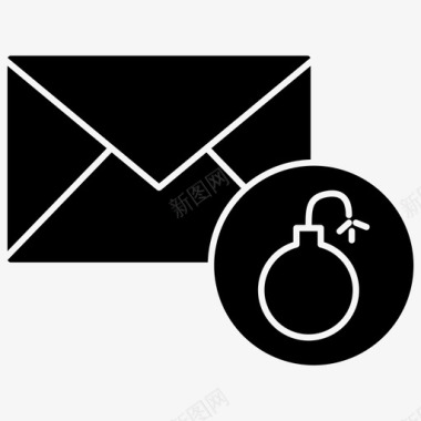 垃圾邮件危险电子邮件图标图标