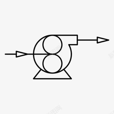 民兵动态罗茨鼓风机空气冷却器图标图标