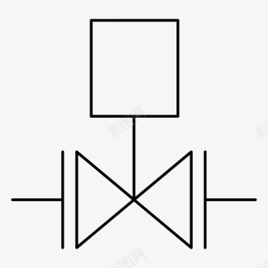 斜杠符号电磁阀符号水龙头液压图标图标