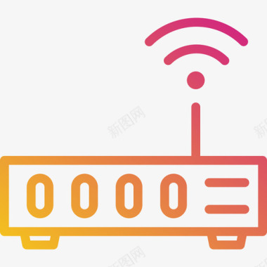 海报渐变路由器计算机21渐变图标图标