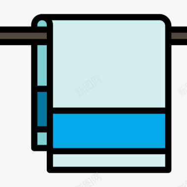 一打毛巾毛巾家具99线性颜色图标图标