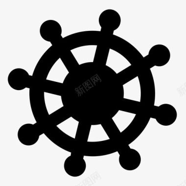 航海船舵图标图标