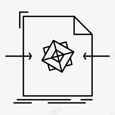 三维图标三维打印机文件文件对象图标图标