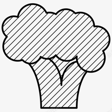 西兰花沙拉蔬菜图标图标