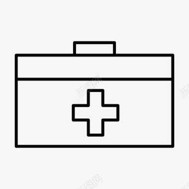 健康医疗医疗箱护理健康图标图标