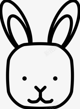 兔子动物可爱图标图标