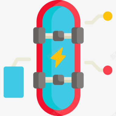 公共标识红滑板公共基金公寓图标图标
