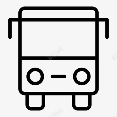 公共交通标识公共汽车公共交通校车图标图标