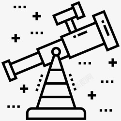 空间研究光学望远镜天文学双筒望远镜图标高清图片