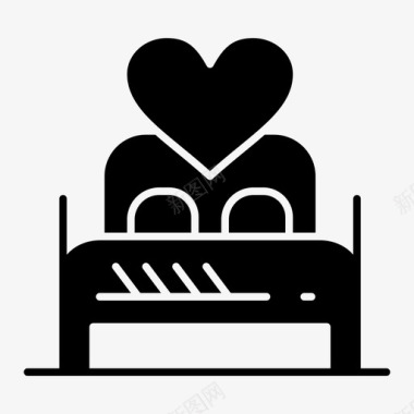 床爱情侣房间图标图标
