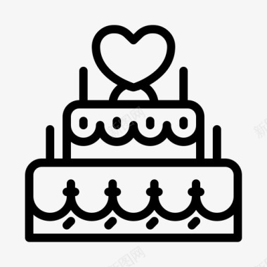 心蛋糕生日蛋糕庆祝图标图标