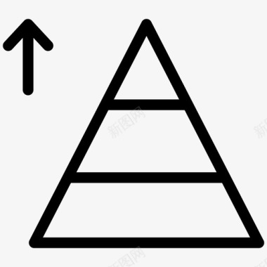 金字塔图增加上升图标图标