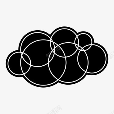 云气泡圆圈图标图标