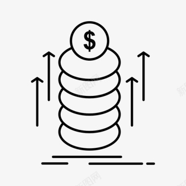 客户关系货币捆绑硬币图标图标