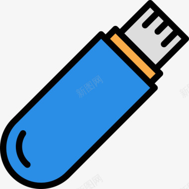 USB棒Usb驱动器tech11线性颜色图标图标