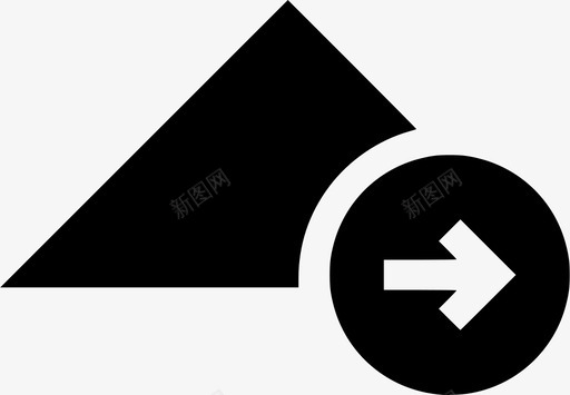 三角形右金字塔形状图标图标