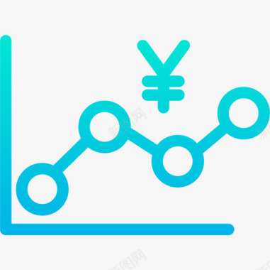 上升折线图折线图业务241梯度图标图标