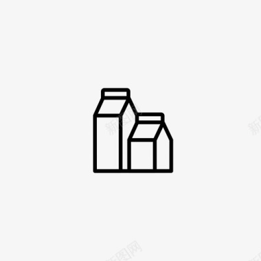 简约风牛奶盒牛奶盒自助餐厅饮料图标图标