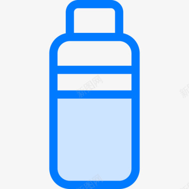 塑料瓶生态113蓝色图标图标