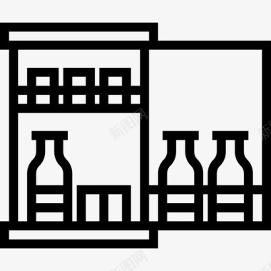 迷你图标迷你吧酒店和水疗中心线性图标图标